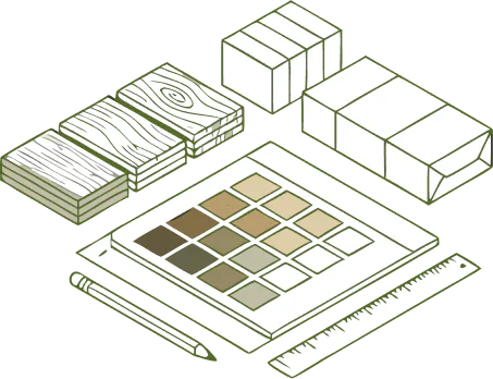 Wood species and finish reference board