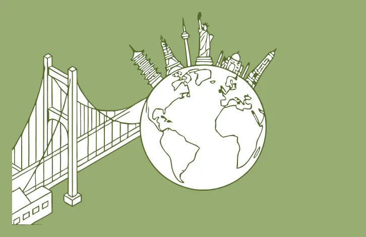 Illustration of global manufacturing reach