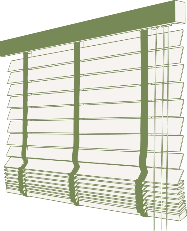 Illustration of Timfeng wood blinds